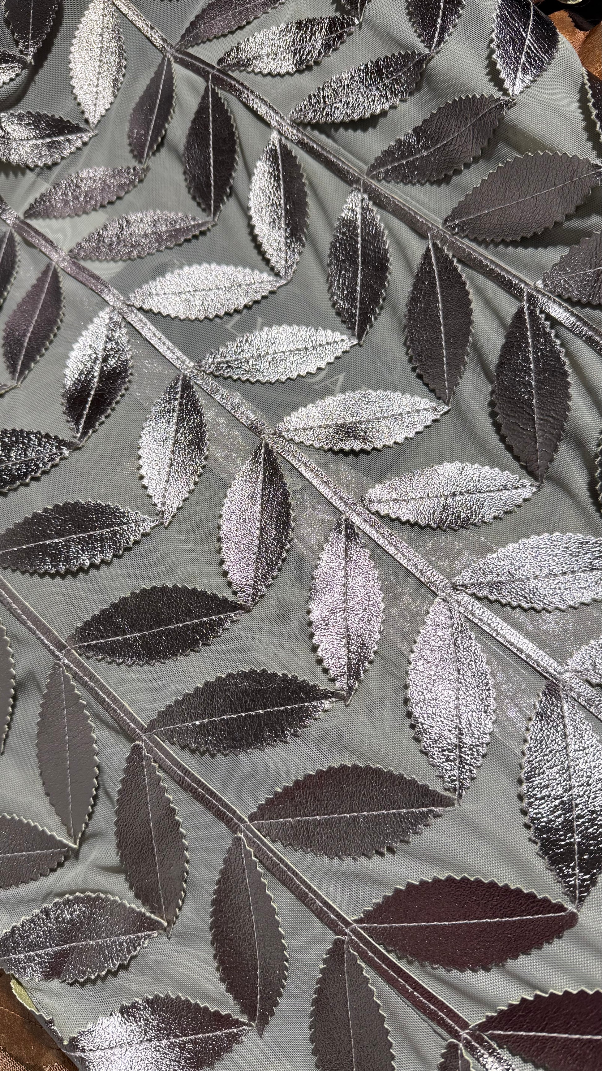 Faux Leather leaves Jacket