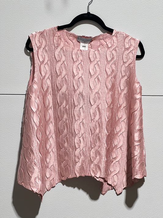 Pleated Cable top with flared Sweep (Pink)