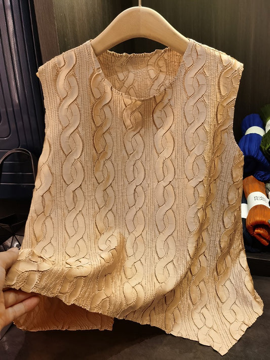 Pleated Cable top with flared Sweep (Champagne)