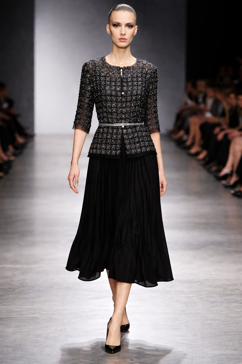 Short Lace Organza shirt with 3/4 sleeves  (Black)