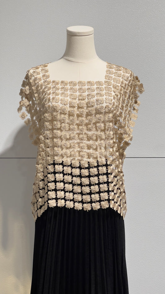 Lace Vest  (Champagne)