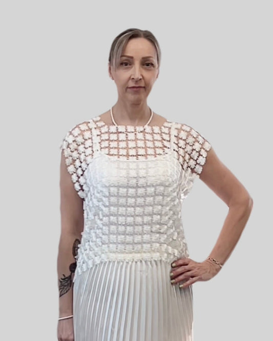 Lace Vest  (Cream)