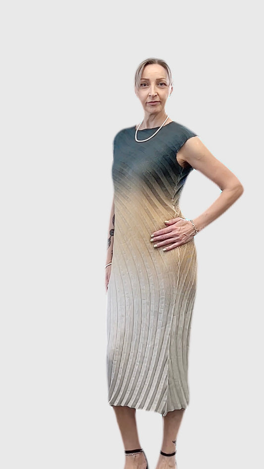 Pleated Sleeveless mermaid dress