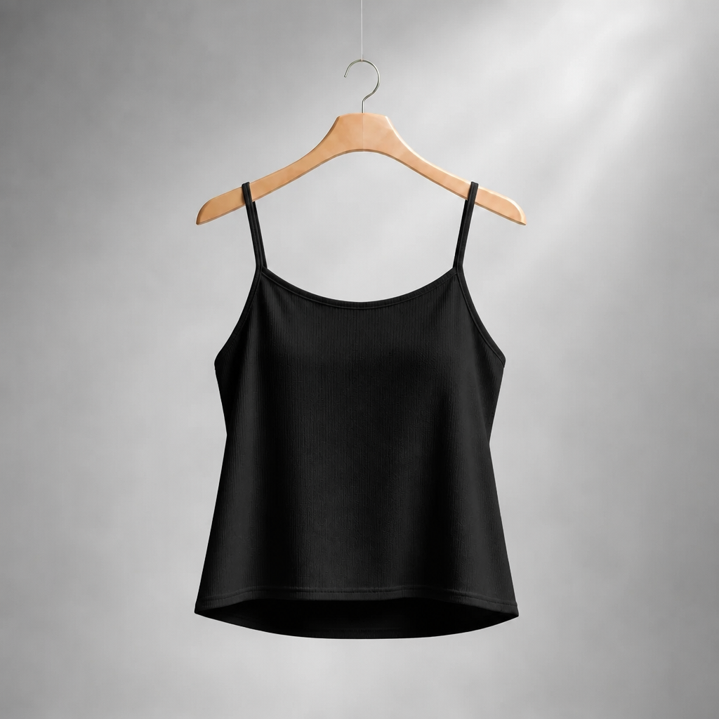Diamond Mesh long sleeve top with matching Camisole (Black)