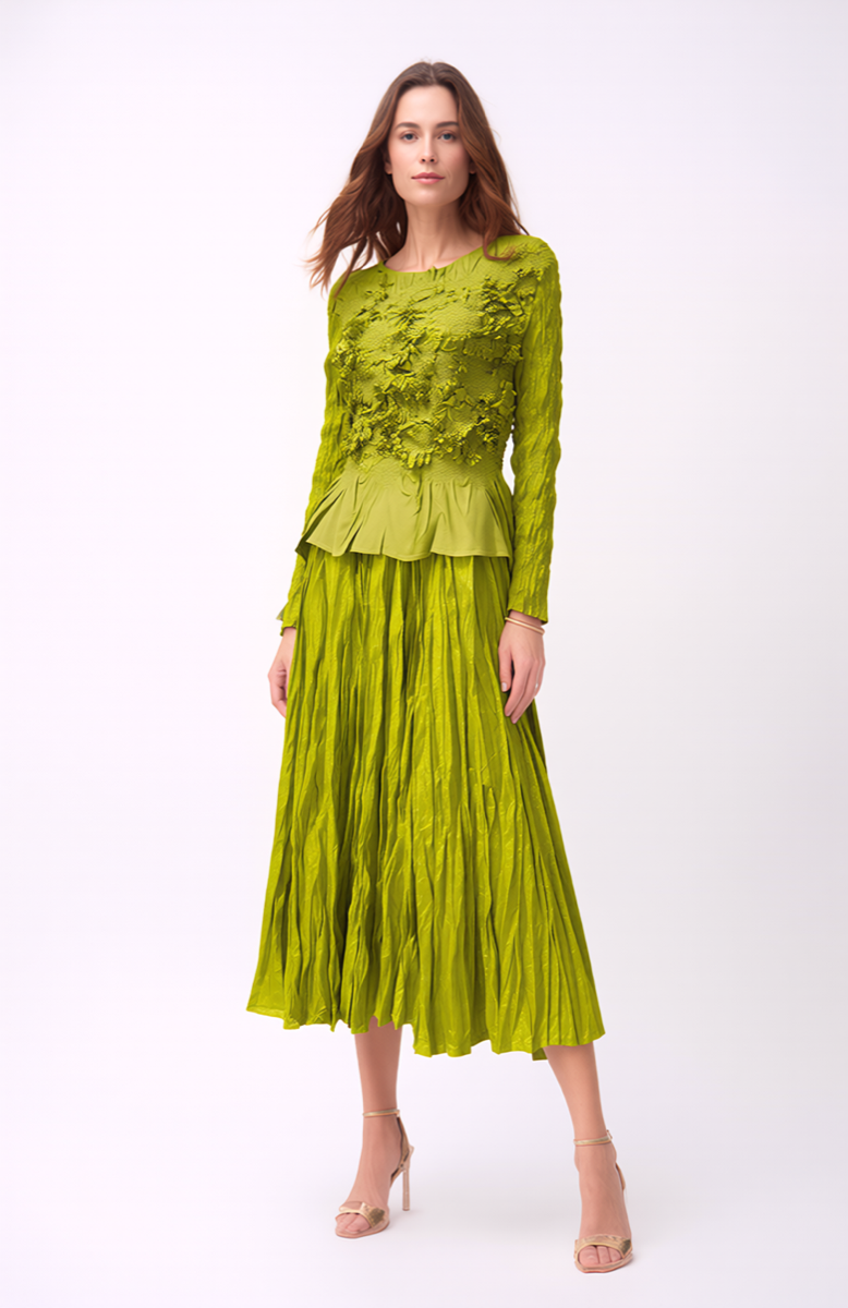 Pleated Skirt (Green)