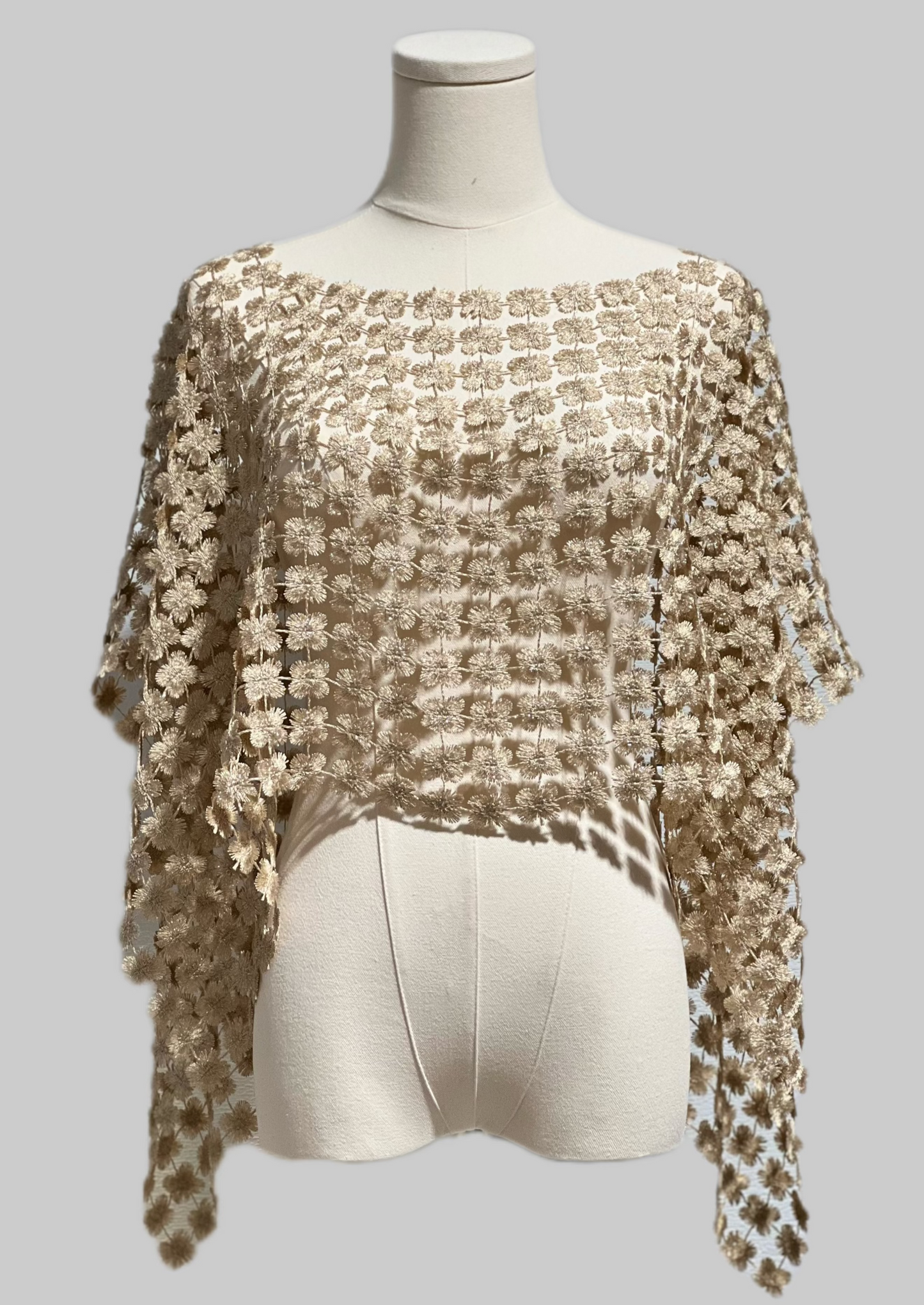 Lace Poncho   (Champagne)