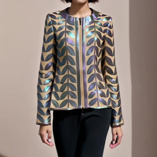 Faux Leather Jacket Womens