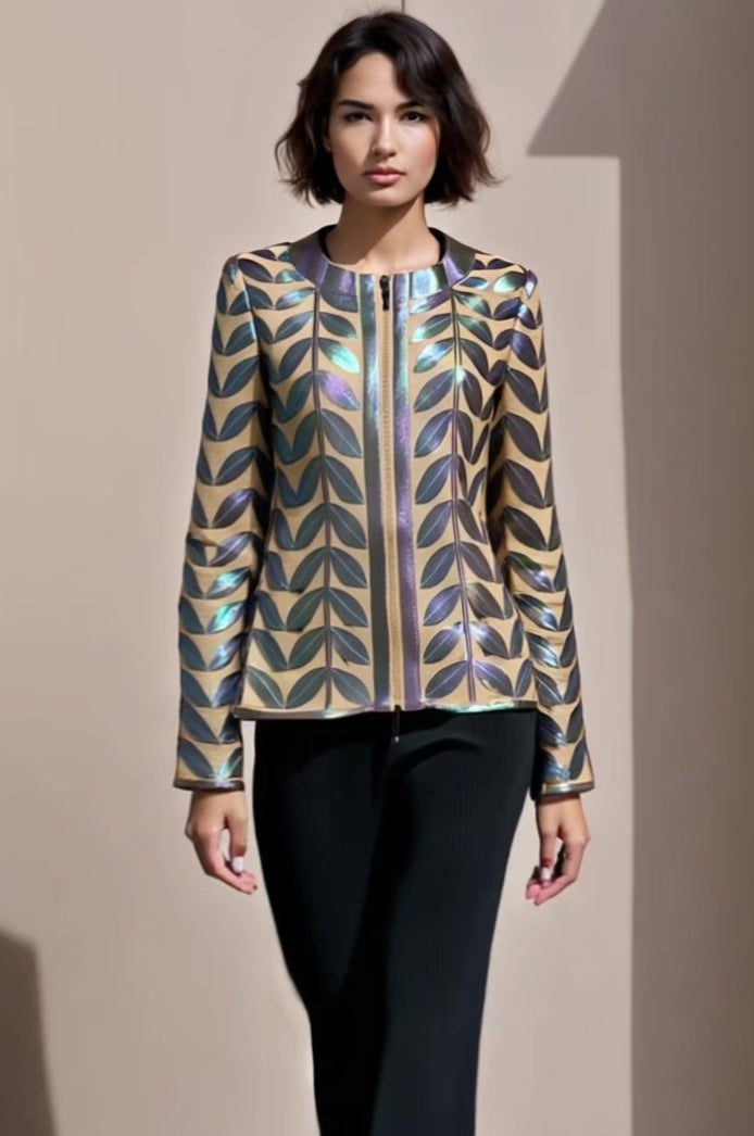 Faux Leather Jacket Womens