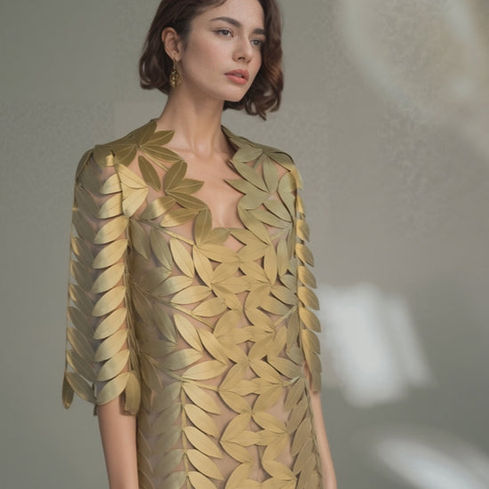 Gold Faux Leather Jacket