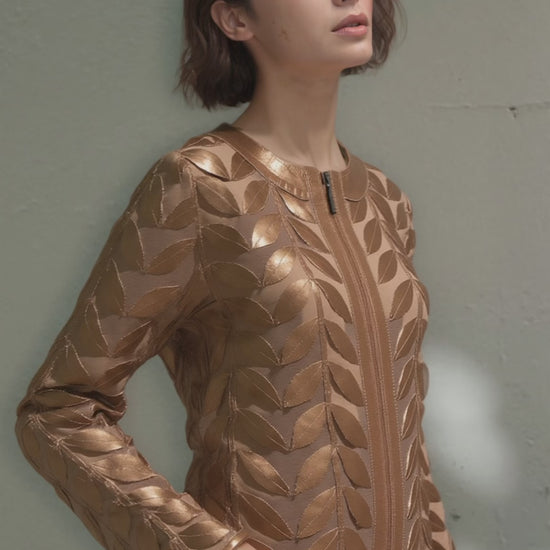 Faux Leather Jacket Womens