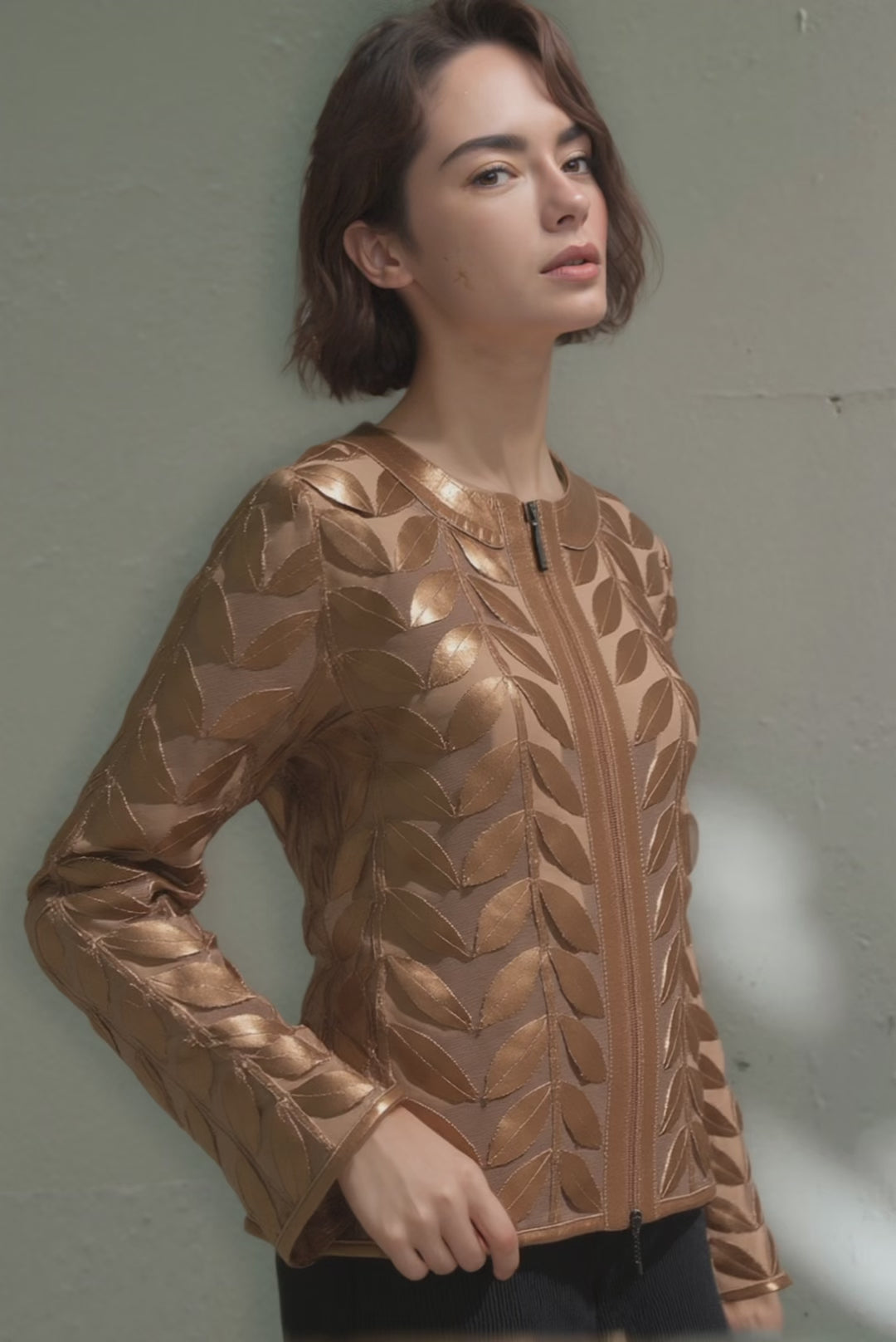Faux Leather Jacket Womens
