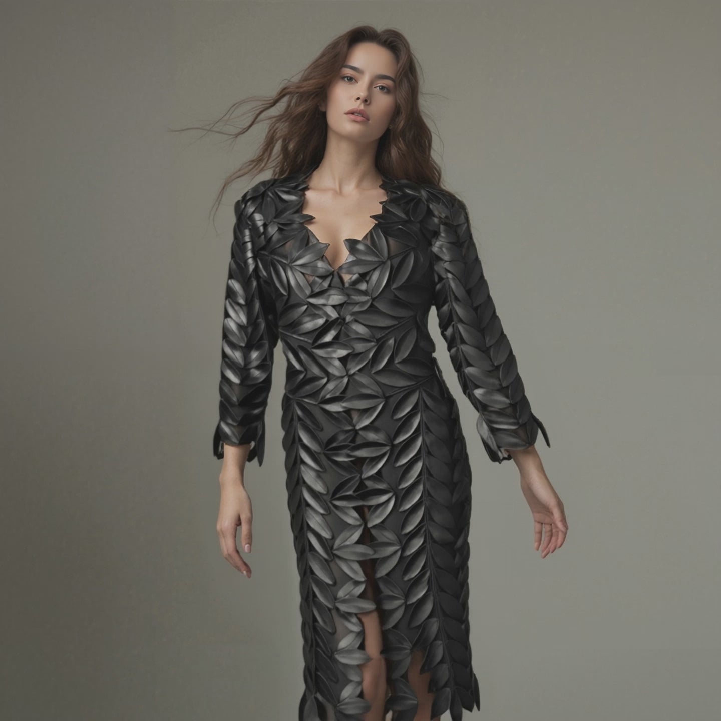 Laser Cut Faux Leather Jacket